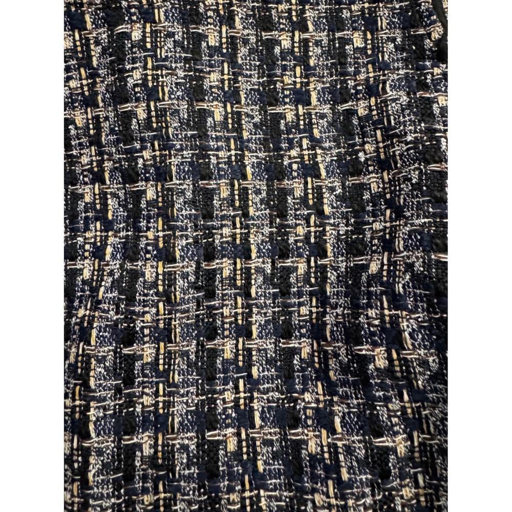 J.Crew Womens Navy Blue Black Tweed Sleeveless Shift Dress Size 2 Round Neck - Picture 7 of 9
